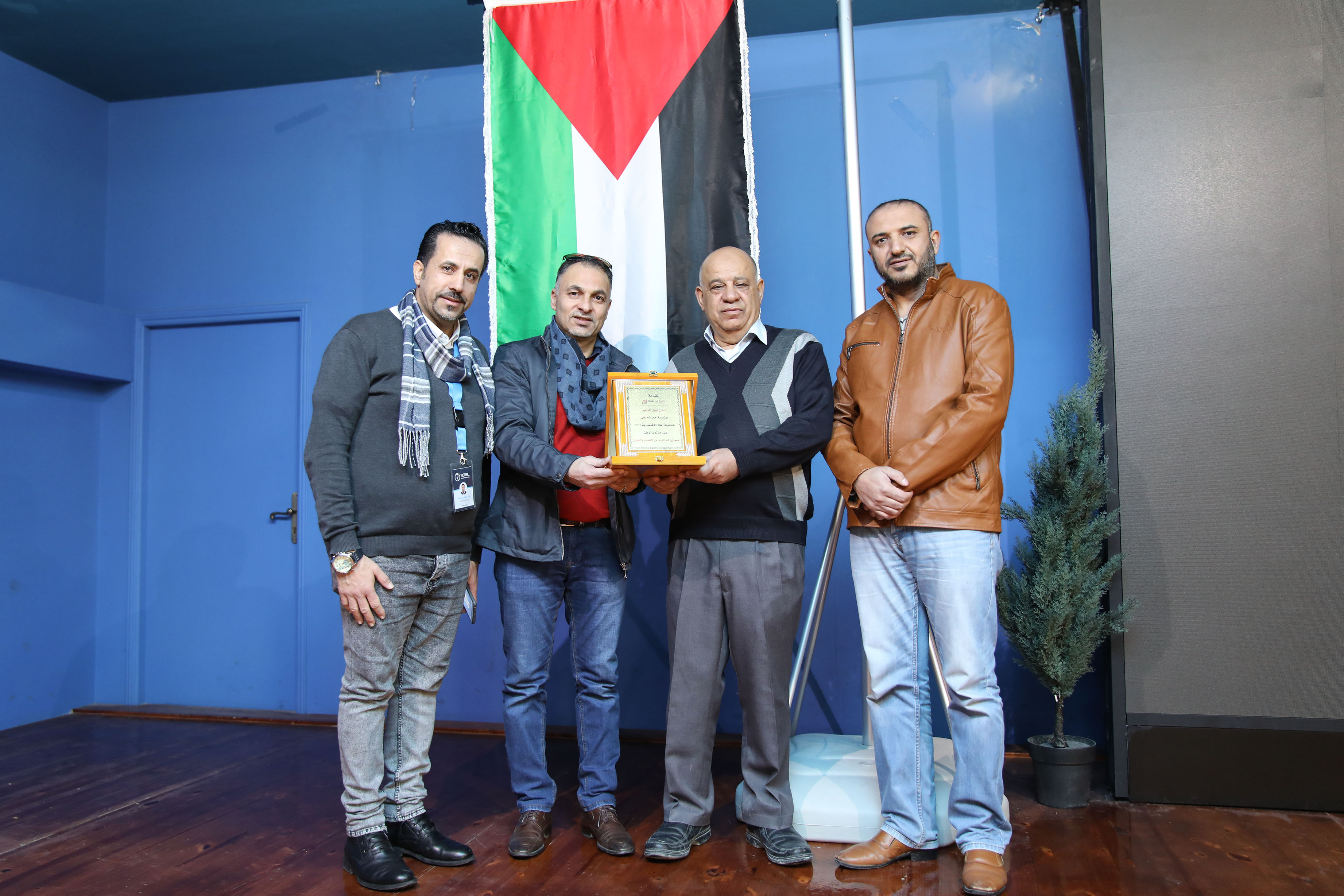 Radio alrrabiea blesses Mr.nabil al zoghair, the Man of Palestine Award