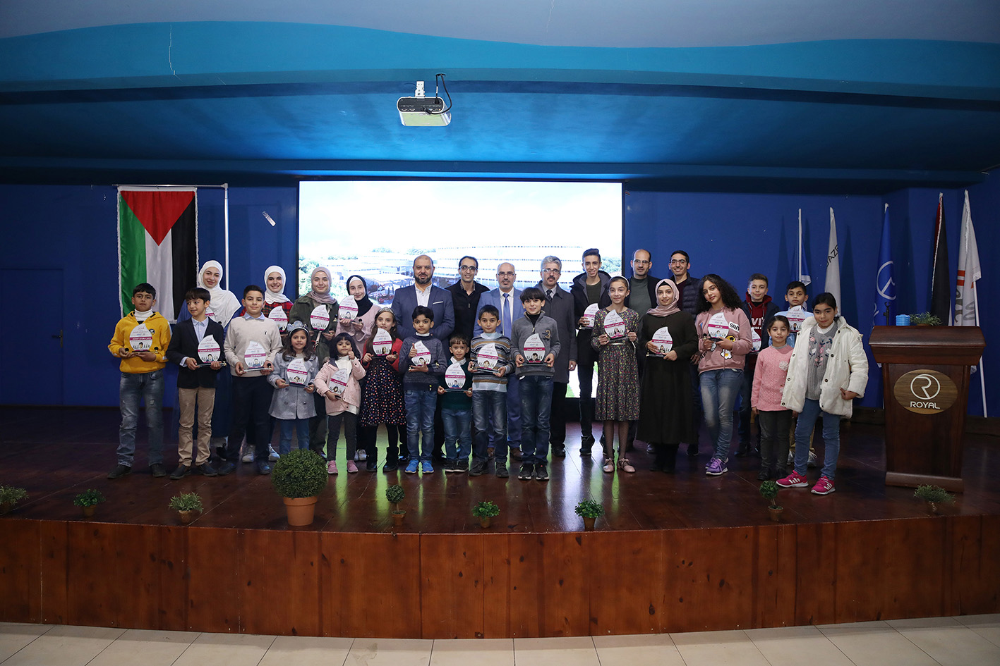 Royal hosts a ceremony honoring Palestine Chess Association