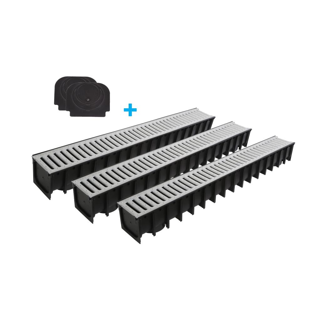 Plastic Edge Channel  With Galvanized Slotted Grid - Kit