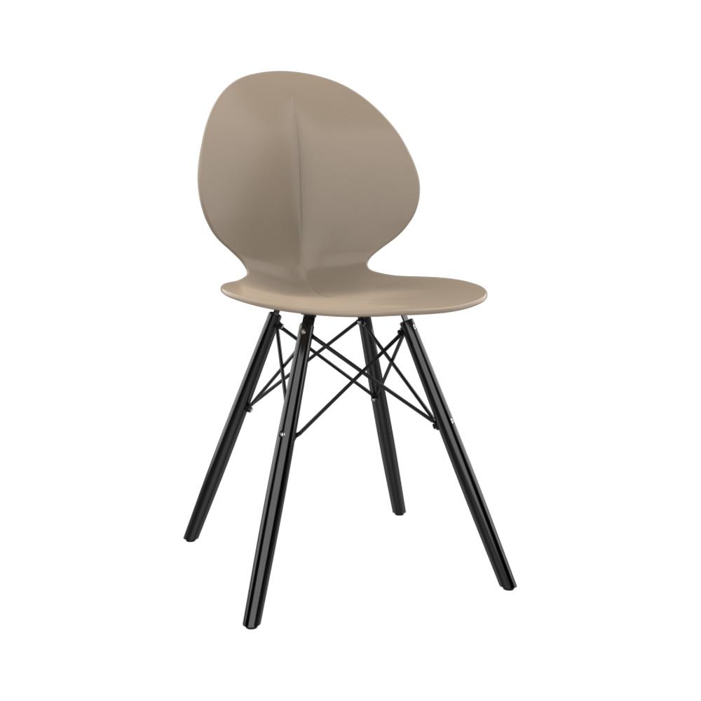 PRINCE Black Wooden-Leg Chair