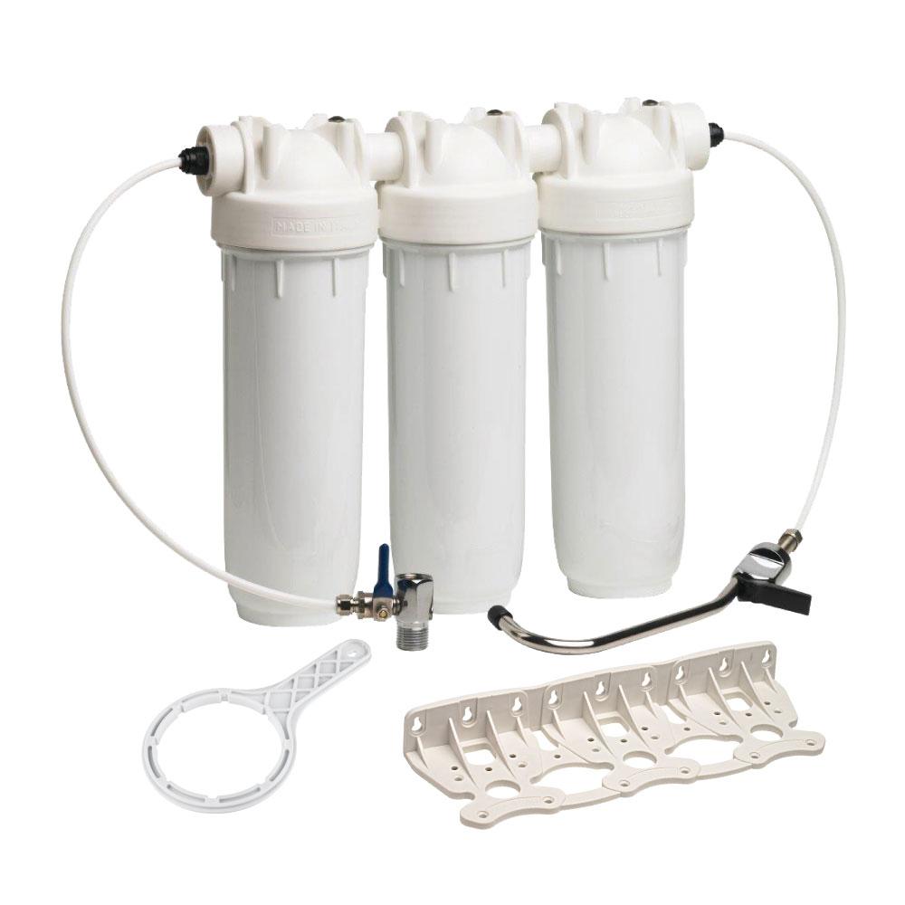 3 Stages Water Filter With Tap & Quick Fit Connection 