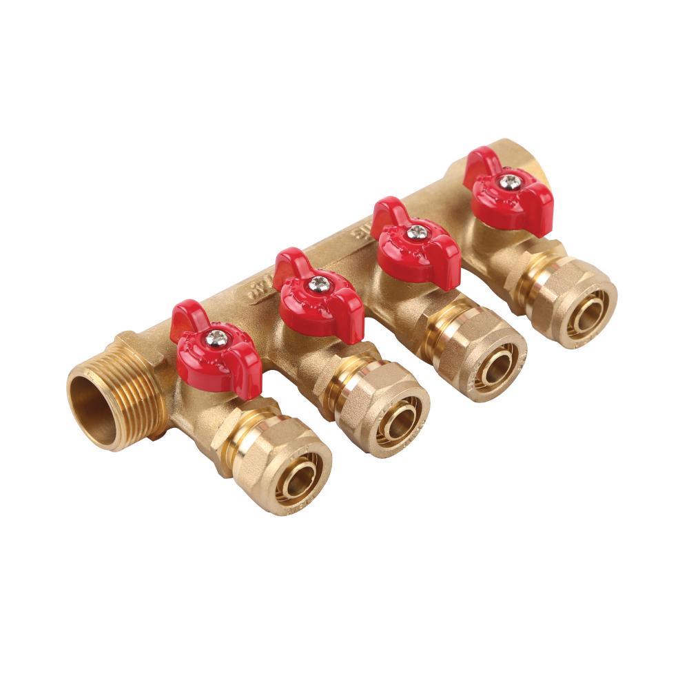 Manifolds With Valves - Red Handle 