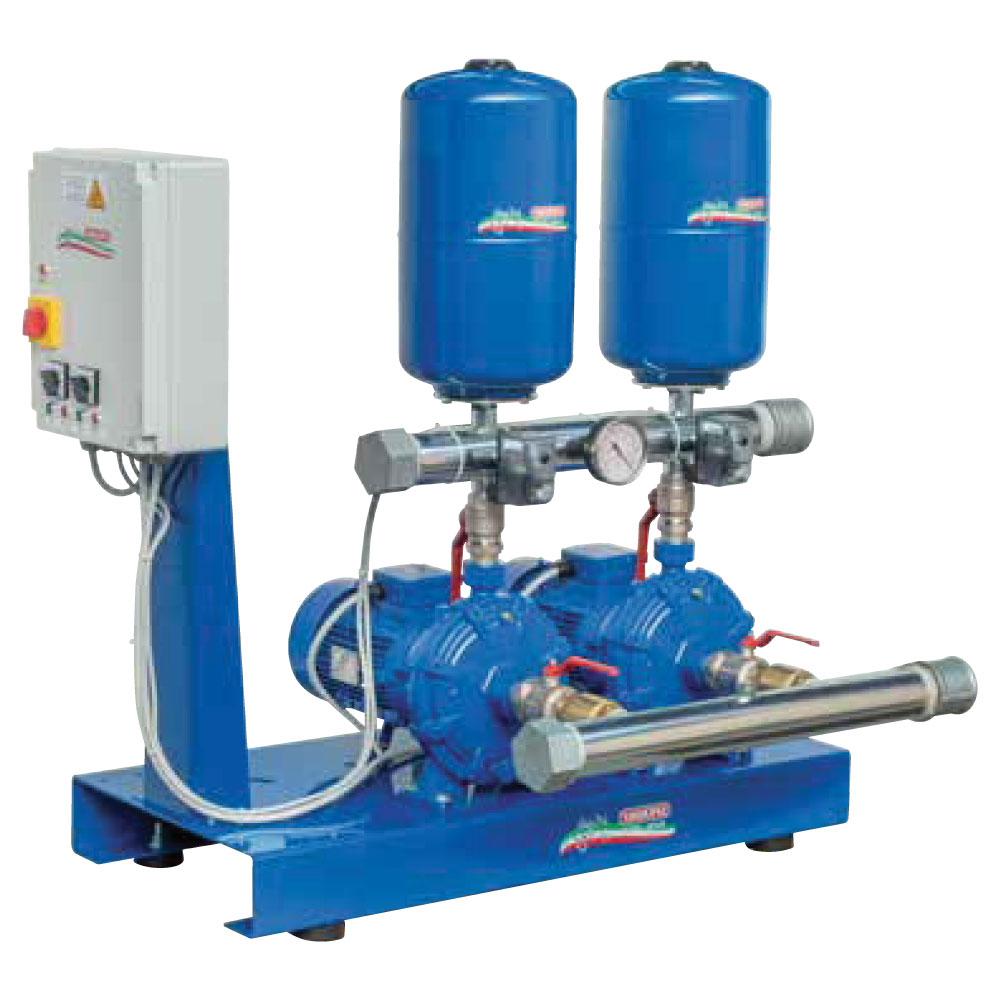 Pressure System With 2 Twin Impeller Centrifugal Pumps
