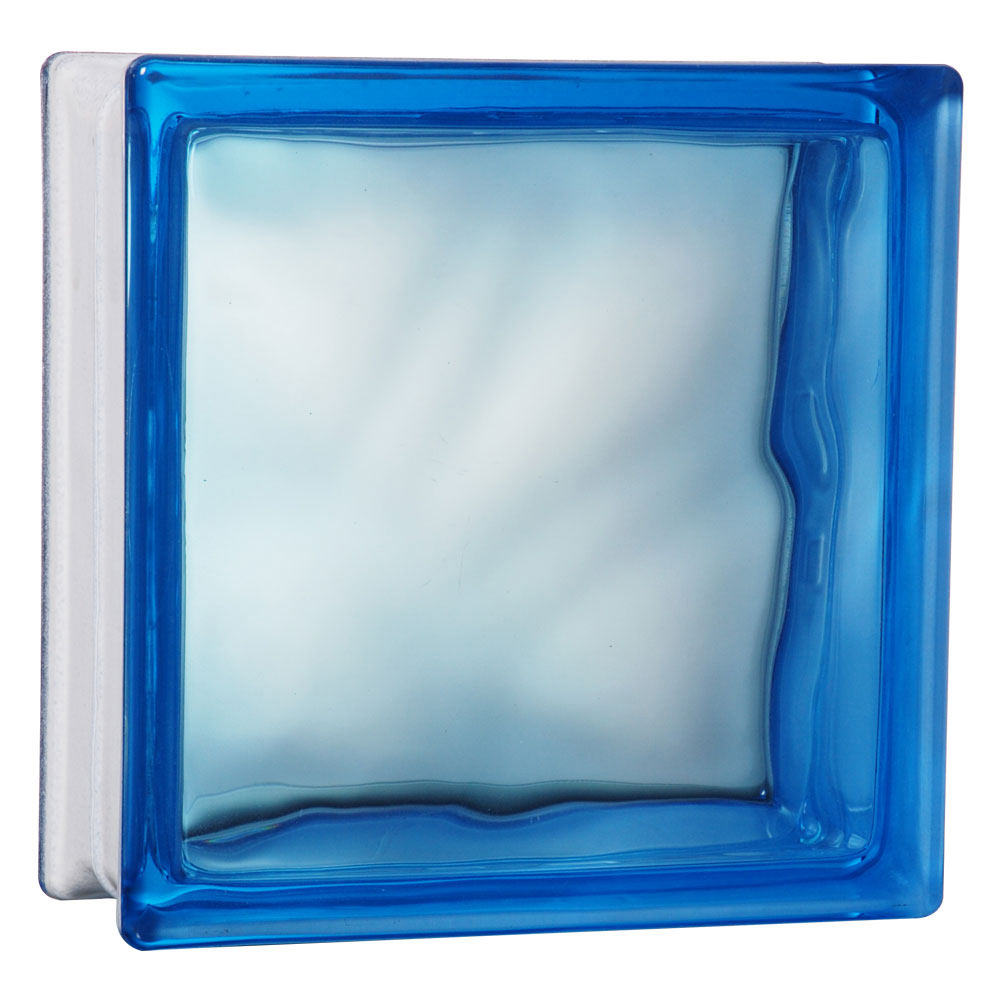 Blue Wave Glass Block