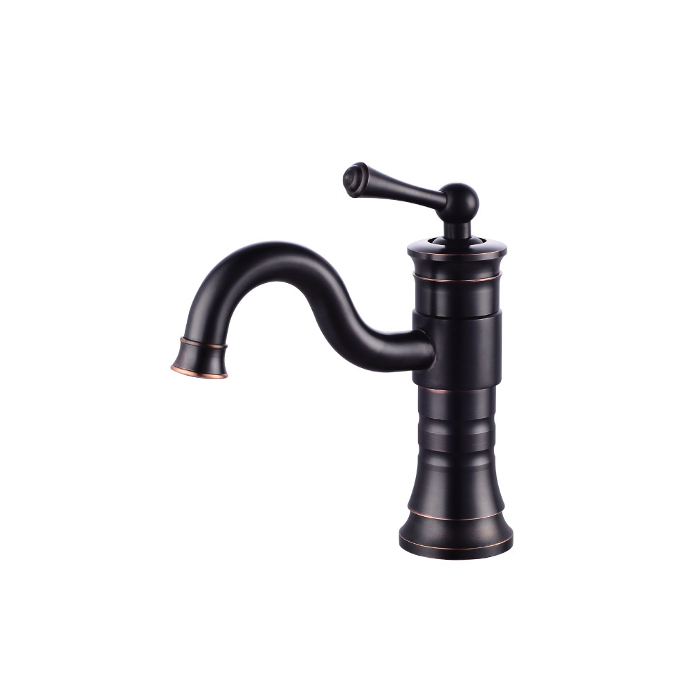 Short black basin faucet antique